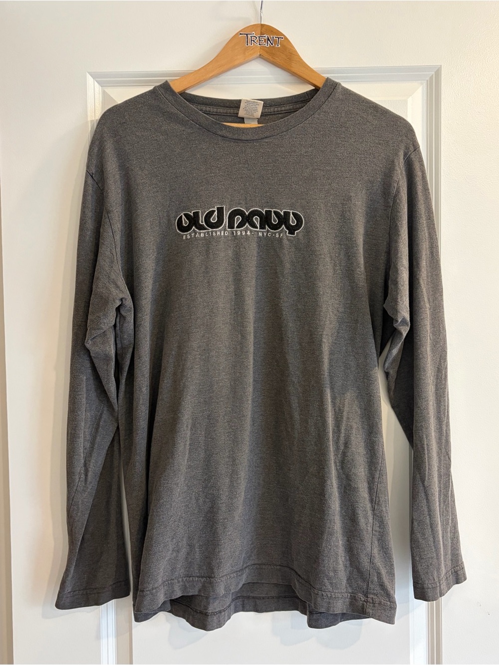 Old Navy Vintage Men's Long Sleeve Tee - Gray